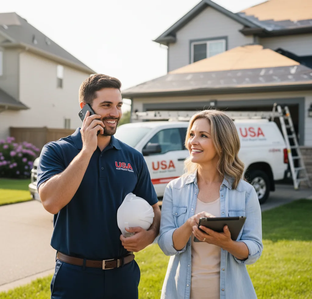 USA Roof Repair Experts customer support in Krebs